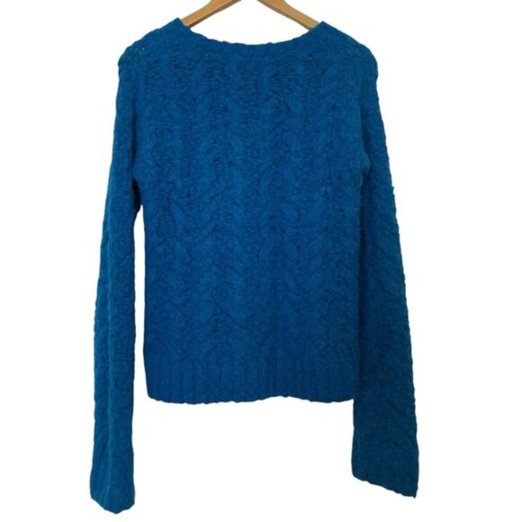Sies Marjan Runway Sweater Casey Cable Knit Wool Alpaca Blue Chunky Designer XS - Picture 7 of 13